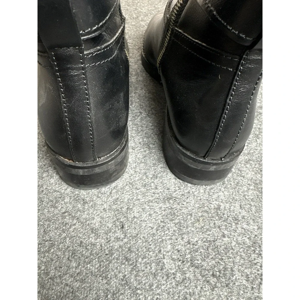 Coach Knee High‎ Boots Black Leather Turnlock Womens Size 7B Riding Boots  S1